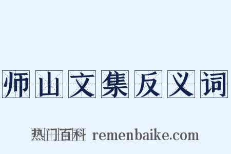 师山文集反义词是什么意思的图片